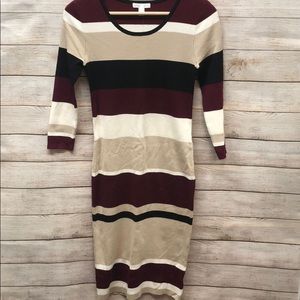 XS striped 3/4 sleeve Sweater Dress, NY&CO, NWT